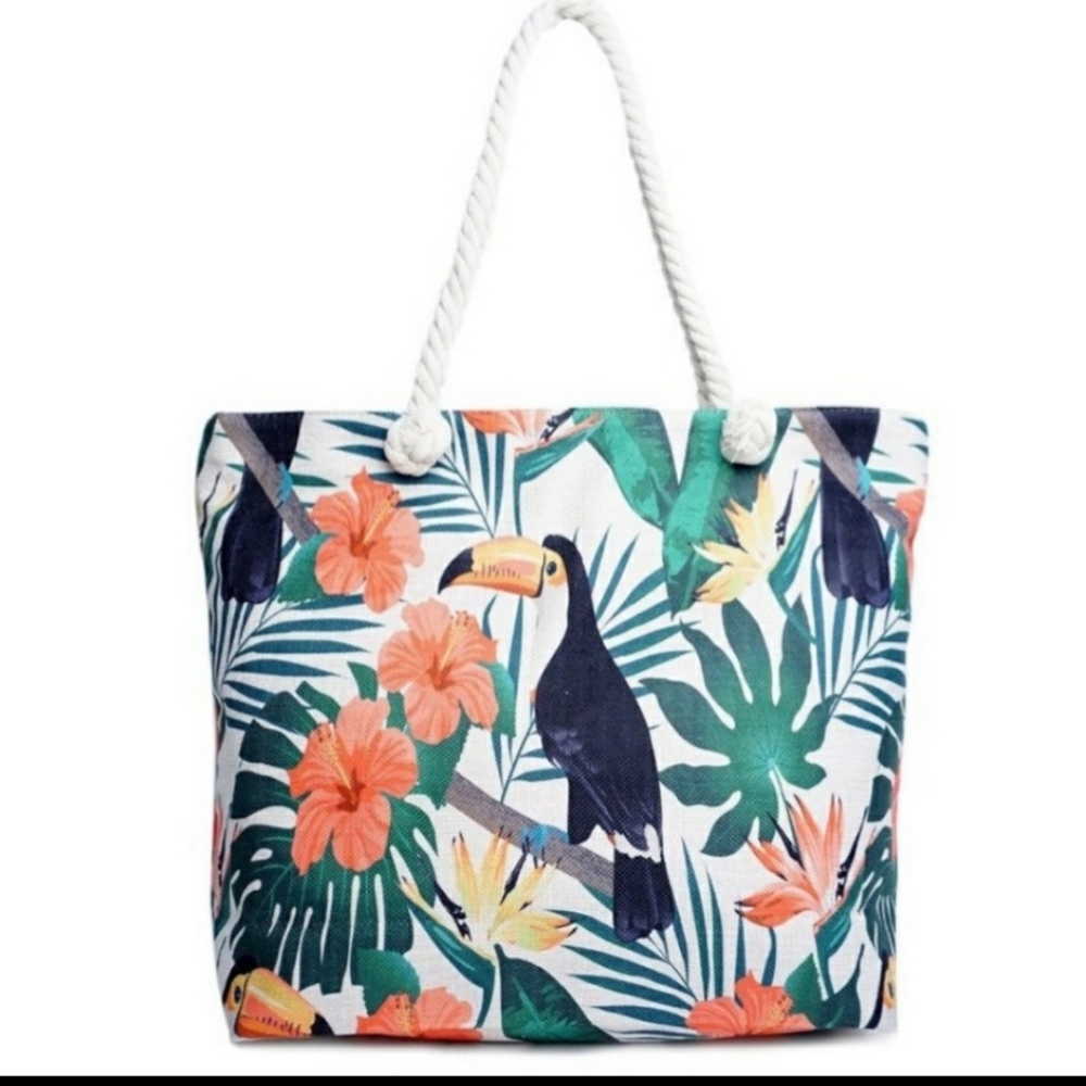 Tropical Toucan Beach Bag